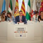 El president del govern espanyol, Pedro Sánchez, presideix la XXVIII Conferència de Presidents al Palau de Pedralbes