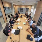 Imatge de la reunió de coordinació d’ahir. - BOMBERS