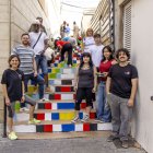 Estudiants i usuaris de Jericó pinten escales a l’Ereta - JORDI ECHEVARRIA