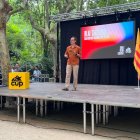 La CUP va presentar el seu nou logo ahir a Capellades. - ACN