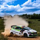 El cotxe de Jesús Jiménez i Nacho Paz durant un dels trams.