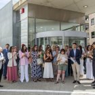 La concentració va tenir lloc ahir al migdia al Canyeret. - ÀLEX SAMPER