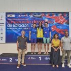Els quatre nadadors de l’INEF que participen en l’estatal. - RFEN