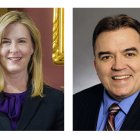 Imatge de la congressista assassinada Melissa Hortman i del senador John Hoffman, els dos demòcrates. - EFE