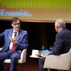Salvador Illa explica la seua proposta sobre habitatge al fòrum empresarial d’El Economista.