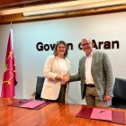 María Vergés i el secretari de Repte Demogràfic, Paco Boya. - C.G.A
