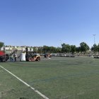Un aspecte de les obres que s’estan fent al camp Annex de Tàrrega. - AJUNTAMENT DE TÀRREGA