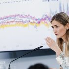 La vicepresidenta tercera, Sara Aagesen, ahir durant la seua intervenció. - EUROPA PRESS