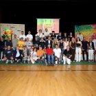 Homenatjats i nominats, a l’escenari del pavelló poliesportiu. - EVA LLAUET