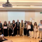 El grup de professionals de la salut que va rebre el premi a la innovació a la Universitat Pompeu Fabra.