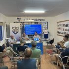 Una vista de l’assemblea de socis del CFJ Mollerussa celebrada ahir. - CFJ MOLLERUSSA