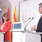 Paneque i Santano, durant la presentació de la nova empresa ahir a Barcelona. - ACN