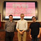 Sergi Ubach, Andreu Vàzquez i Jesús Vilamajó, ahir a l’IEI. - IEI