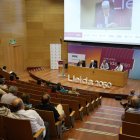 El debat es va celebrar a l’Auditori del Centre de Cultures i Cooperació Transfronterera de la UdL. - AMADO FORROLLA