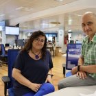 Marisol Noguero i Joan Martí, a la redacció del diari i Lleida TV. - AMADO FORROLLA