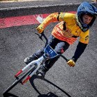 Roc i Ona Oto, en plena acció durant la prova estatal classificatòria per al Mundial de Pump Track celebrada al maig a La Rioja. - CÉSAR ULIAQUE