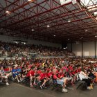 Un moment de la celebració de la gala al pavelló de Tàrrega.; Array