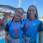 Emma Bobi i Sara Mateu, ahir amb les seues medalles.