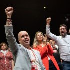 Unai Sordo, aplaudit en segon pla per la ministra Díaz. - EUROPA PRESS