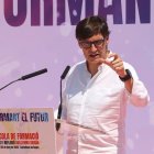 Salvador Illa, ahir en un acte de les Joventuts del PSC a Castellnou de Bages. - MARIA PRATDESABA/ACN