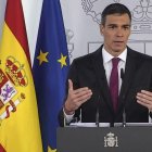 El president del Govern espanyol, Pedro Sánchez, ahir. - EFE/MONCLOA