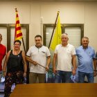 Joel Falcó, després de ser elegit alcalde el 2023, amb la tinenta d’alcalde Dèlia Almenara a la dreta. - GERARD HOYAS