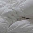 Las chinches se esconden entre la ropa de cama.