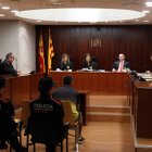 La sala de vistes de l'Audiència de Lleida, durant la vista de conformitat pel cas de l'home que va disparar diversos trets en un bar de Térmens.