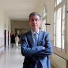 El rector de la UdL, Jaume Puy, a l'edifici del Rectorat de la UdL