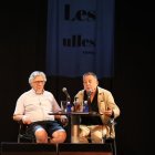 Borrell, ahir amb Carles M. Sanuy, al Cafè del Teatre. - AMADO FORROLLA