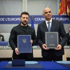 Zelenski i el cap del Consell d’Europa, Alain Berset. - PRESIDENCIA D’UCRAÏNA