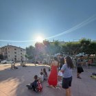 La plaça Capdevila de Tremp va ser ahir escenari de l’acte de l’Orgull a l’Alt Pirineu i Aran. - DELEGACIÓ DEL GOVERN A L’ALT PIRINEU I ARAN