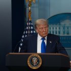 El president dels Estats Units, Donald Trump, en roda de premsa a la Casa Blanca. - ANDREW LEYDEN / ZUMA PRESS WIRE