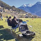Imatge d’archiu de membres de Pirineos Drone en tot hèr pròves en 2023. - PIRINEOS DRON