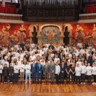 Un centenar de xefs amb estrella Michelin i d’estil tradicional, ahir al Palau de la Música Catalana. - GENERALITAT
