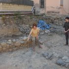 La directora arqueològica, Carla Garrido, amb l’alcalde Barrera. - C.SANS