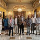 Imatge de la renovació del conveni ahir a la Paeria. - PAERIA