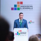 Pedro Sánchez, en la segona jornada de la IV Conferència Internacional de l’ONU a Sevilla. - ROCÍO RUZ / EUROPA PRESS