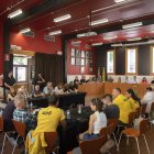 El conseller d'Agricultura, Òscar Ordeig, reunit a l'Ajuntament de Guissona amb alcaldes, representants d'organitzacions agràries, ADF, cossos d'emergències i afectats per l'incendi de Torrefeta i Florejacs.