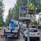 La instal·lació d'un dels radars.