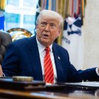 El president dels EUA, Donald Trump, al seu despatx a la Casa Blanca a Washington. - EUROPA PRESS