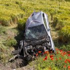El cotxe en què viatjaven la víctima mortal i l'home ara detingut.