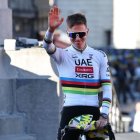 Tadej Pogacar, durant la presentació del Tour que arranca avui. - EFE