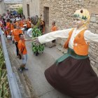 Una de les colles geganteres participants ahir a la festa. - CARMINA MARSIÑACH