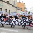 Manifestants contra el projecte, ahir a Juneda. - GERARD HOYAS