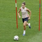 Alèxia Putellas, durant l’entrenament d’ahir de la selecció. - EFE