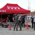 EI centre de coordinació de l’incendi al Solsonès. - AMADO FORROLLA