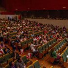 La benvinguda del Congrés Català d’Educació Matemàtica va tenir lloc a l’auditori Enric Granados. - ÀLEX SAMPER