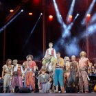 Un dels instants del concert a la platja de Sant Sebastià. - ACN