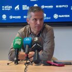 Xavier Bartolo, ahir durant la compareixença davant els mitjans. - ATLÈTIC LLEIDA